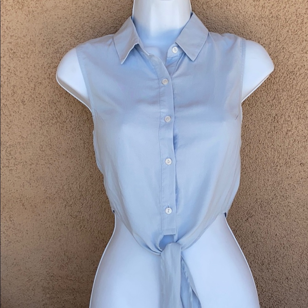 BP chambray crop top